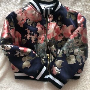 Floral bomber jacket